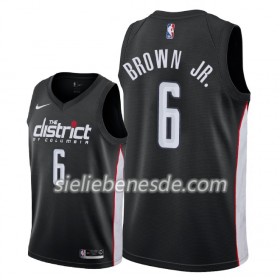 Herren NBA Washington Wizards Trikot Troy Brown Jr. 6 2018-19 Nike City Edition Schwarz Swingman